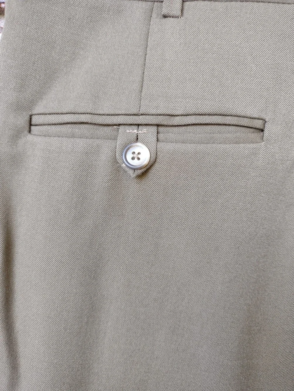 VTG Brooks Brothers Wool Dress Pants Men 36X30 Olive Pleated Cuffed Made In USA
